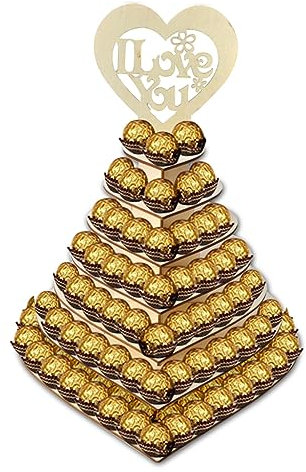 Mikinona 1Stk Obsttablett käseplatte käse platte bauchläden hochzeitsdeko koffet Pralinenständer für die Hochzeit Hochzeitsornament Dekor Kuchentablett Serviertablett aus Edelstahl Bambus