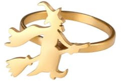 Caiduoduo Schmuck Edelstahl 18k Hexenring