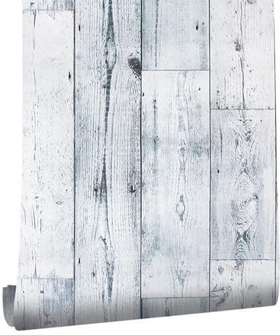 Papier peint pour le salon, Rouleau de papier peint auto-adhésif à grain de bois vintage, papier de contact rétro en PVC for murs, bureaux, armoires de cuisine, comptoirs, papier peint adhésif impermé