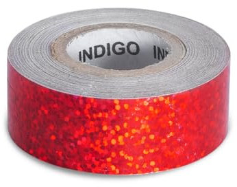 Nastro fodera rotolo adesivo decorativo per ginnastica ritmica Crystal Indaco 20 mm x 14 m (rosso)