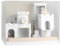 CIPPRO Transparente Vitrine aus organischem Glas, Szenensimulation, Themenbox, 3 mm Acryl-Displayständer, weiße Basis, Sammlung, staubdichtes Displayfenster, 14,17 Zoll