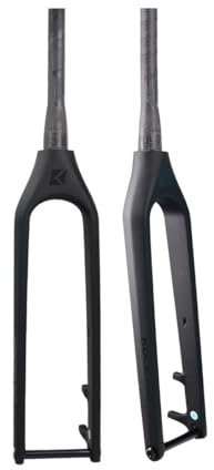 Forcella Rigida Bici in Fibra di Carbonio 27.5 29 Forcella per Mountain Bike 1-1/2'' Conico Freno A Disco Forcella Anteriore della Bici ASSE Passante 15 * 110mm Boost(Black,27.5in)