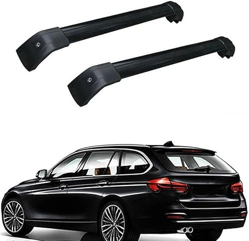 MadongJ 2 Stück Auto Dachgepäckträger für BMW 3-Series E91 Estate 2004 2005 2006 2007 2008-2011, Aluminium Dachträger Dachreling Querstangen Gepäckträger Camping Autozubehör
