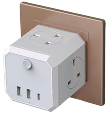 Prolunga di uscita, splitter di uscita,Rubinetto per cubo di uscita adattatore per | Prolunga per presa di corrente portatile, splitter per presa multifunzionale per casa, ufficio o scuola