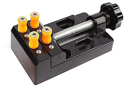 Mini Schraubstock, Flat Bohrmaschinen Schraubstock Clamp Paralleltisch Schraubstock Tischschraubstock, für Uhren Reparatur Craft Schmuck Klemmbereich 0-53 mm