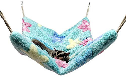 xbiez Hamaca multiusos para hámster para mascotas pequeñas, deslizador de jaula, cama, hamaca, columpio de rata para chinchilla, loro, cobaya, rata