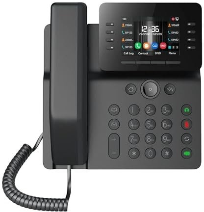 glowster IP-Telefon, 12 SIP-Linien, WLAN- und Bluetooth-Konnektivität, ideal für Geschäftskommunikation und Zusammenarbeit über Entfernung.
