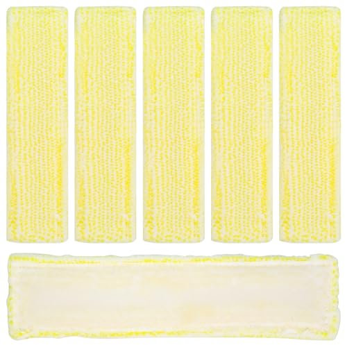 MSLHUB 6 almohadillas de repuesto para aspiradora Karcher, accesorios para aspiradora de ventana, repuesto de microfibra para Karcher WV2 WV5 WV6 Plus Premium, amarillo