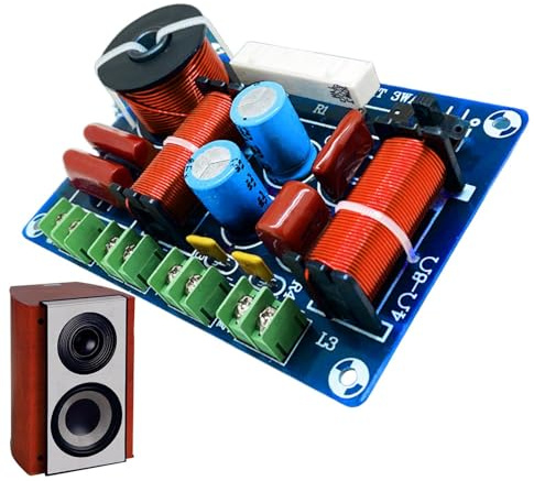 3-Wege-Frequenzweiche | Effiziente Frequenzweiche für Lautsprecher - Kompakter -Frequenzteiler mit hoher Leistung für Reparatur Wartung Bearbeiten von Audiosystemen mit Klarheit