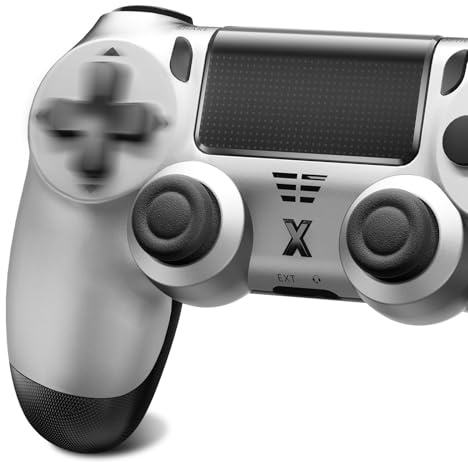 Hycago Manette de jeu sans fil pour PS-4, Manette de jeu compatible avec PS-4/Pro/Slim/PC Gamepad avec bouton Turbo/Retour/Double vibration/Capteur gyro à 6 axes/Écran tactile