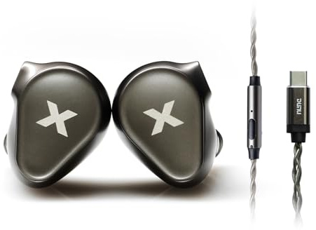 HiFiGo DUNU Titan X USB-C Gaming IEM, Dual-Magnetic & Dual-Chamber Dynamic Driver, Modified Harman Target, Alloy Shell and OCC Cable, USB-C DSP with Mic for Gaming, Calls, Online Meetings and Music