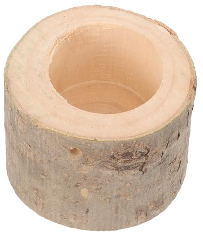 IMIKEYA Coupelle Bois pour Lapin Nain et Chinchilla Gamelle Alimentaire Antidéversement en Bois Naturel pour Nourrir Animaux en Cage