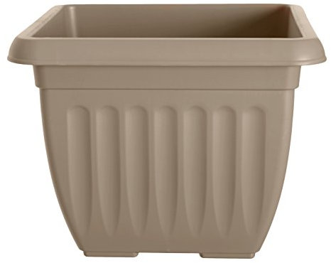 Whitefurze G07S40TP 40cm Square Athens Planter - Taupe