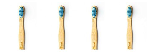 Humble Brush Kids Ultra Soft Toothbrush 4 Pack (4 x Blue)