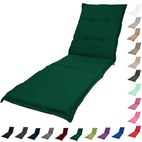 KOPU® Auflage Gartenliege Prisma Forest Green | Liegenauflagen für Gartenmöbel | Grün Liegen Kissen 195 x 60 cm | 19 einfache Farben | Robuster Schaumstoff für zusätzlichen Komfort