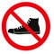 1 x Aufkleber Warnzeichen Chucks Verboten Turnschuhe Schuhe Warnung Sticker NEU