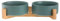 Vert Pet Gamelles pour Chien et Chat Gamelles Chien Chat Céramique Support Bambou -Va au Lave-Vaisselle et Facile à Nettoyer (2 Bol)