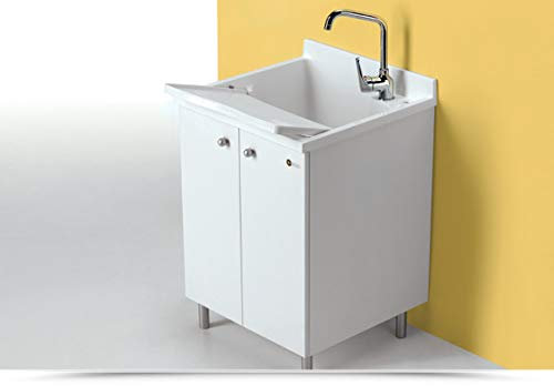 Mobile Lavatoio 60x60 CM Montegrappa Doppia Anta Bianco Opaco CERAMICHEMIRANDA