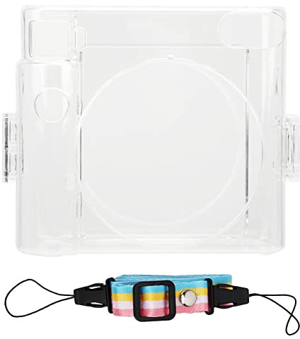 Sofortbild-Kameratasche, transparente PVC-Kamera-Schutzhülle mit Schultergurt, Kameratasche für Mädchen, Jungen, Frauen, für Fujifilm Instax Square SQ1 Sofortbildkamera
