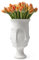 LONG-L Gesichtsvase, Blumentopf,Kopf Vase Gesicht Pflanzer,Vase Weiß Kleine Blumenvase,Indoor Sukkulenten Pflanzer,Artwork Für Home Office Decor Geschenkidee
