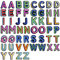 52 Stück Aufnäher zum Aufbügeln von Buchstaben, A-Z, Alphabet, Applikation, Stoff, bestickte Flicken, dekorative Reparaturflicken, zum Aufbügeln oder Aufnähen, für Jacken, Kleidung, Jeans, Taschen