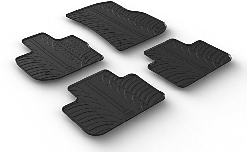 AROBA GL0498 Design Gummi Fußmatten kompatibel mit BMW X3 G01, X3M F97 ab BJ. 10.2017> erhöhter Rand 4 TLG Farbe Schwarz Gummimatten Automatten passgenau