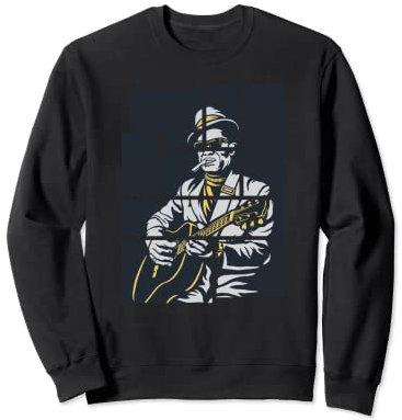 Music Retro Blues Man spielt Gitarre Jazz Sweatshirt