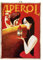 Retro Werbung Bild im Vintage-Stil, Aperol Druck auf Holz, 25x18 cm Wanddekoration