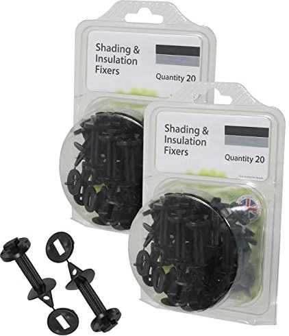SPARES2GO Greenhouse Insulation Shading Fixers Bubble Wrap PVC Plastic Frame Clips (x 40)
