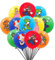 18Pcs Theme Balloons Birthday Party Decorations Party Balloons for Kids Birthday Party