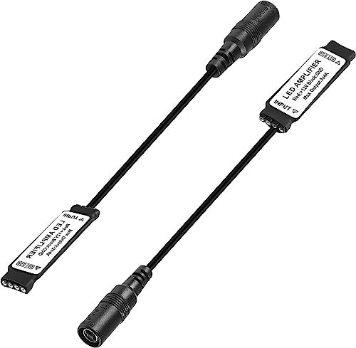 XMSJSIY RGB LED Amplificatore Controller DC 12V 3 * 4A 4 Pin RGB Ripetitore di Segnale per Striscia LED -16CM - 2PCS