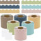 Acidea 196.8 ft Colorful Classroom Borders for Bulletin Board, 6 Rolls Pastel Board Border Scalloped Trim Boards decor, Advanced Grey