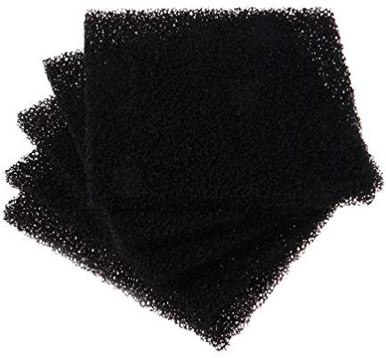 Lot de 5 filtres en mousse pour filtre d'aquarium au charbon actif, coupés pour s'adapter à 13 x 13 x 1 cm