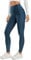 CRZ YOGA Damen Sport Thermo Leggings Winter Warme Sports Yoga Leggins High Waist Fleece Thermal Sportleggins - 71cm FRANZÖSISCHE Marine 40