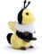 Trudi 52235 Sweet Collection Mini Plüsch Biene ca. 9 cm, Größe XXS, Stofftier mit weichen Materialien und süßen Details, Plüschtier mit Schlaufe als Anhänger, Kuscheltier für Kinder, Gelb/Schwarz