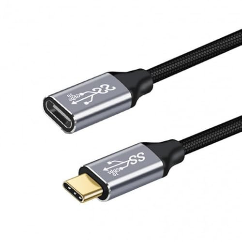 CY Cavo USB-C USB 3.1 di tipo C maschio a femmina, cavo dati di prolunga 10 Gbps 100 W con custodia compatibile con iPhone 15 Laptop (100 cm)