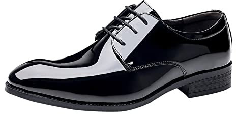 Herren Lederschuhe, Hochzeit Elegante Schwarz Anzugschuhe Lederschuhe Leder 48 Klassischer Schnürschuhe Schnürhalbschuhe Derby Schuhe Breite Casual Smoking Oxford Schuhe Business Schuhe #