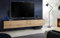 Komodee, Meuble Banc TV Loreto, Wotan Noir, Largeur 200 cm x Hauteur 30 cm x Profondeur 41,5 cm, Style Moderne, Minimaliste, pour Salon, Chambre