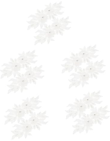 DIYEAH 10 Stk dreidimensionale Spitze abriebfeste Kleidungsflicken Kleiderflicken Mäntel hochzeitsdeko zarte Fellflecken kleine Fellflecken Mantel Abziehbilder Zubehör schmücken Hut Weiß