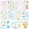 HOWAF 8 Bögen Aufkleber Kommunion, Gästebuch Kommunion Aufkleber Konfirmation Aufkleber Taufe Aufkleber Taube Kreuz Fisch Sticker Aufkleber für Taufe Konfirmation Kommunion Deko, Kommunion Geschenk, A