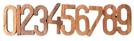 Carteles de puerta personalizados,Placas dirección (0-9) Placa de puerta con número de casa de madera con adhesivo de respaldo, etiqueta adhesiva for el hogar y el Hotel, etiqueta for buzón de direcci