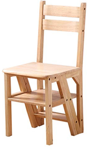 Tritthocker, zusammenklappbarer Tritthocker, Treppenstuhl, 4-stufige Holzleiter, rutschfeste Multifunktions-Bibliothek, Schlafzimmer, Wohnzimmer, einfach zu verstauen, 38 x 40 x 90 cm, maximale