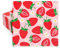 Whaline Erdbeer-Papierservietten, Obst-Einweg-Servietten, Rot, Rosa, Mittagessen, Abendessen, Tischservietten für Hochzeit, Geburtstag, Babyparty, Partyzubehör, 80 Stück