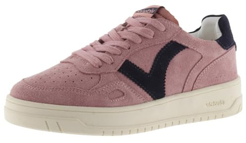 victoria Sneaker Seul Crosta di Pelle & Pezzi A Contrasto & Lacci Abbinati 1257127 per Donna Rosa 36