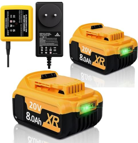 Hohe Kapazität XR 18V 8,0Ah/8000mAh 2X 18V/20V Li-Ion für Dewalt 18 V Akku DCB200 DCB184 DCB101 DCB107 DCB112 DCB105 DCB115 DCB203