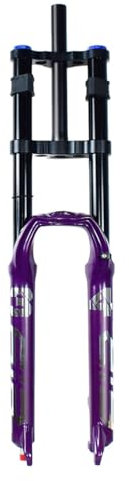 LvTu Forcella Ammortizzata for Mountain Bike 26 27,5 29 Pollici 00908B-34 Air Doppia Spalla for DH, Downhill, XC Offroad, Bici(Purple,26 Pollici)