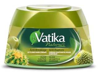 Vatika Naturals Hair Cream - Anti-Breakage (210ml, Cactus) | Strengthening Formula with Olive, Cactus & Ghergir for Strong, Stylish Hair