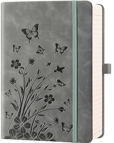 HwxBen Liniertes Notizbuch – 365 Seiten, PU-Leder-Tagebuch für Frauen, B5 College-Liniert, 100 g/m² Papier, für Arbeit, Notizen, Büro, Schule, Zuhause – Helltürkis