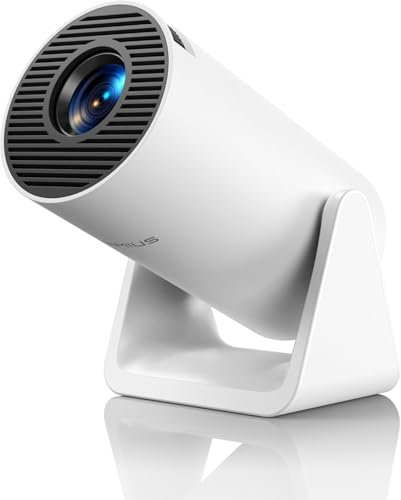 Mini Proyector【Auto Keystone/Tiro Corto】 18000 Lúmenes Proyector Portátil WiFi Bluetooth 4K 1080P Soporte FHD, WiMiUS Proyector WiFi6 con Ángulo Giratorio 270° Proyector Móvil Cine en Casa/Phone/PS5