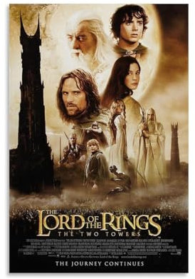Filmdekoration, Motiv: Der Herr der Ringe, Leinwanddekoration, klassisches Filmposter, ästhetische Dekoration, 30 x 45 cm, ungerahmt, 17